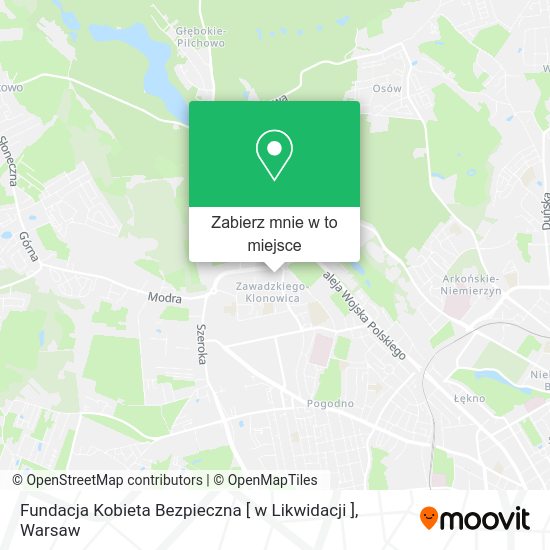 Mapa Fundacja Kobieta Bezpieczna [ w Likwidacji ]