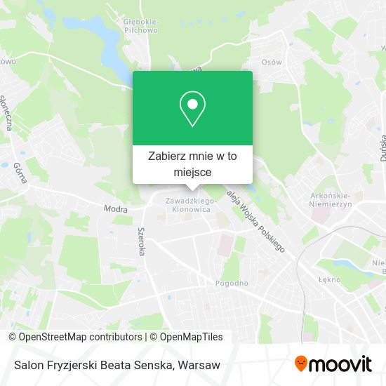 Mapa Salon Fryzjerski Beata Senska