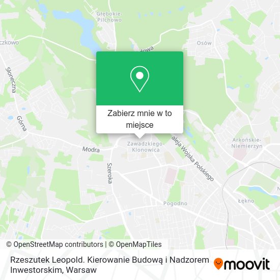 Mapa Rzeszutek Leopold. Kierowanie Budową i Nadzorem Inwestorskim