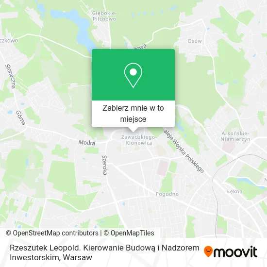 Mapa Rzeszutek Leopold. Kierowanie Budową i Nadzorem Inwestorskim
