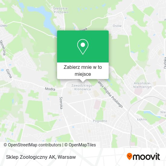 Mapa Sklep Zoologiczny AK