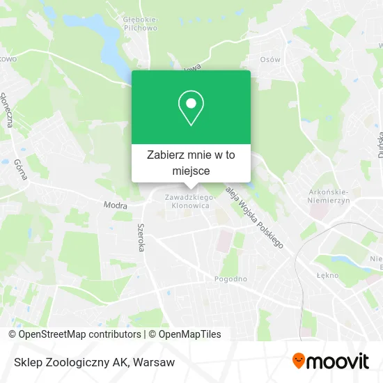 Mapa Sklep Zoologiczny AK
