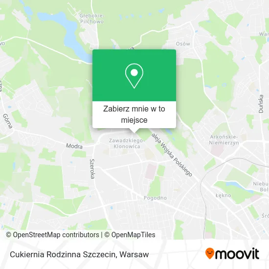 Mapa Cukiernia Rodzinna Szczecin