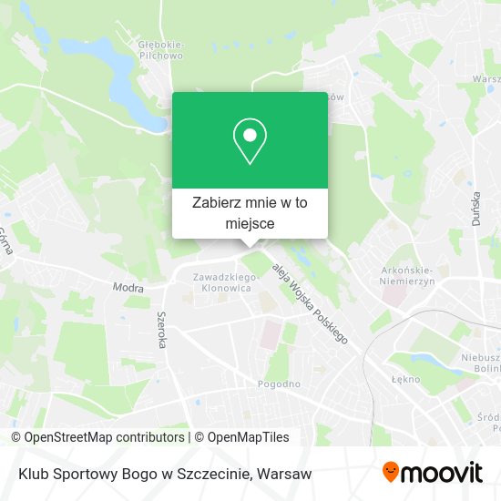 Mapa Klub Sportowy Bogo w Szczecinie