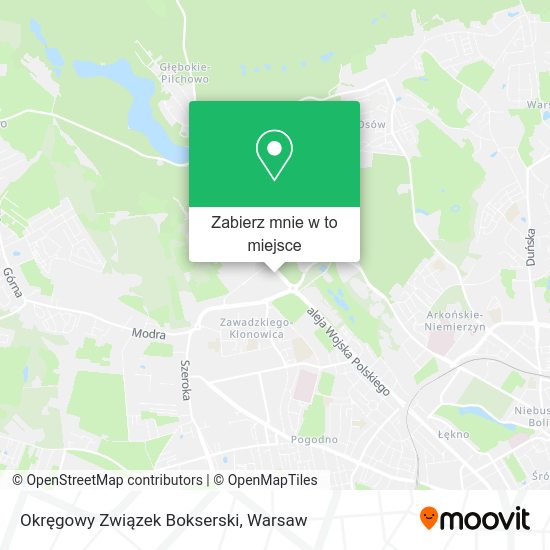 Mapa Okręgowy Związek Bokserski