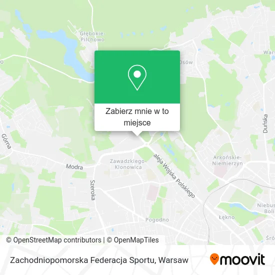 Mapa Zachodniopomorska Federacja Sportu