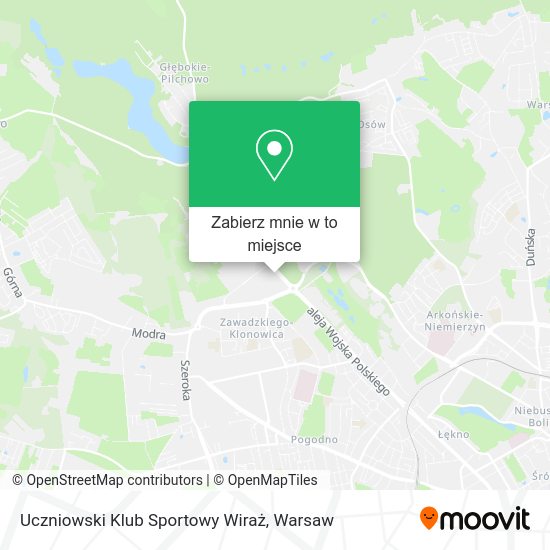 Mapa Uczniowski Klub Sportowy Wiraż