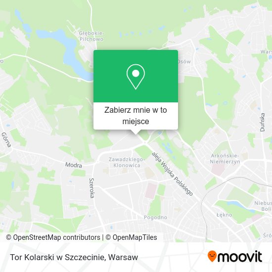 Mapa Tor Kolarski w Szczecinie