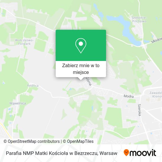 Mapa Parafia NMP Matki Kościoła w Bezrzeczu