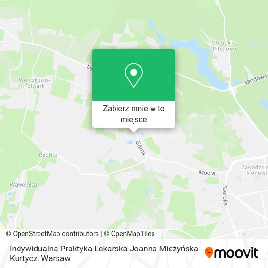 Mapa Indywidualna Praktyka Lekarska Joanna Mieżyńska Kurtycz