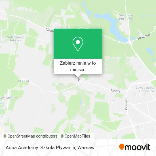 Mapa Aqua Academy. Szkoła Pływania