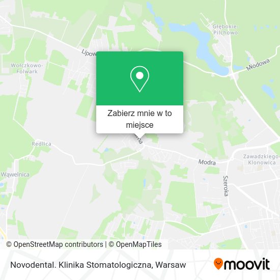 Mapa Novodental. Klinika Stomatologiczna