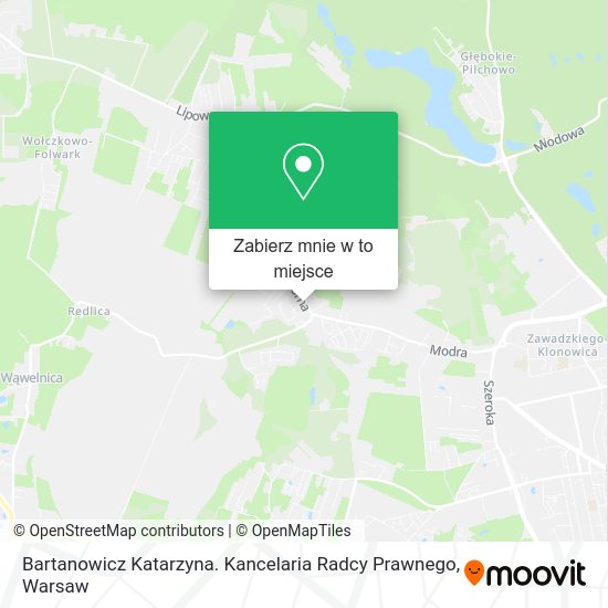 Mapa Bartanowicz Katarzyna. Kancelaria Radcy Prawnego