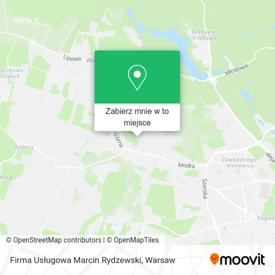 Mapa Firma Usługowa Marcin Rydzewski