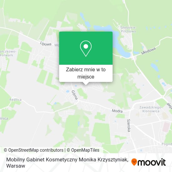 Mapa Mobilny Gabinet Kosmetyczny Monika Krzysztyniak