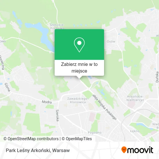 Mapa Park Leśny Arkoński
