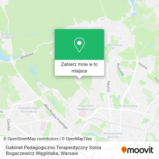 Mapa Gabinet Pedagogiczno Terapeutyczny Sonia Bogaczewicz Węglińska
