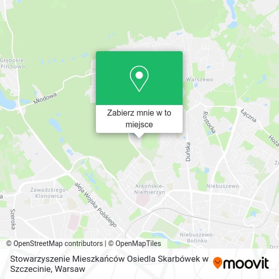 Mapa Stowarzyszenie Mieszkańców Osiedla Skarbówek w Szczecinie