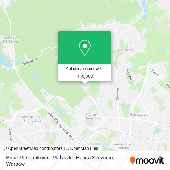 Mapa Biuro Rachunkowe. Małyszko Halina Szczecin