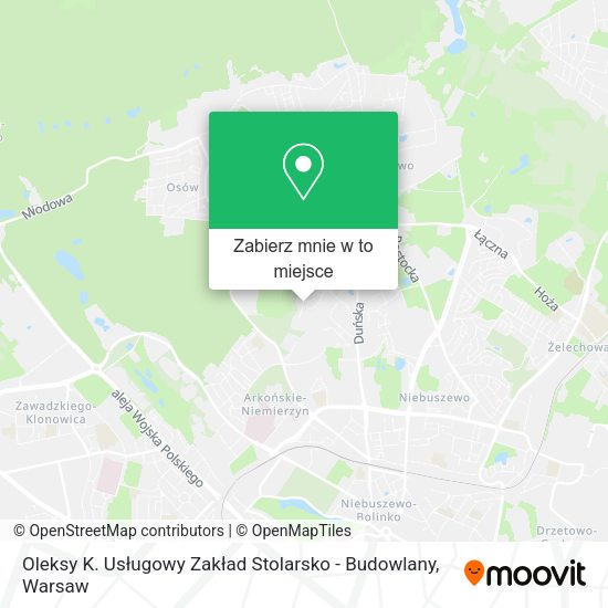 Mapa Oleksy K. Usługowy Zakład Stolarsko - Budowlany