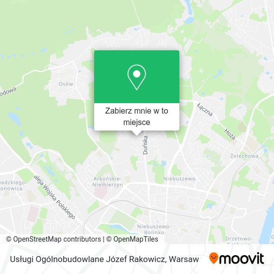 Mapa Usługi Ogólnobudowlane Józef Rakowicz