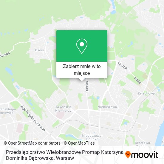 Mapa Przedsiębiorstwo Wielobranżowe Promap Katarzyna Dominika Dąbrowska