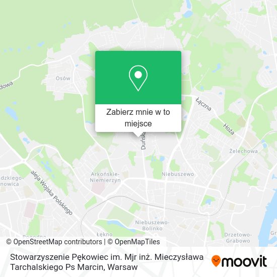 Mapa Stowarzyszenie Pękowiec im. Mjr inż. Mieczysława Tarchalskiego Ps Marcin