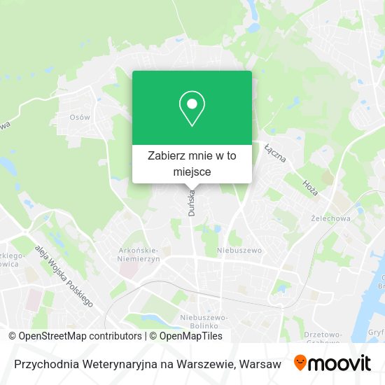 Mapa Przychodnia Weterynaryjna na Warszewie