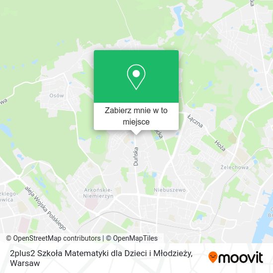 Mapa 2plus2 Szkoła Matematyki dla Dzieci i Młodzieży