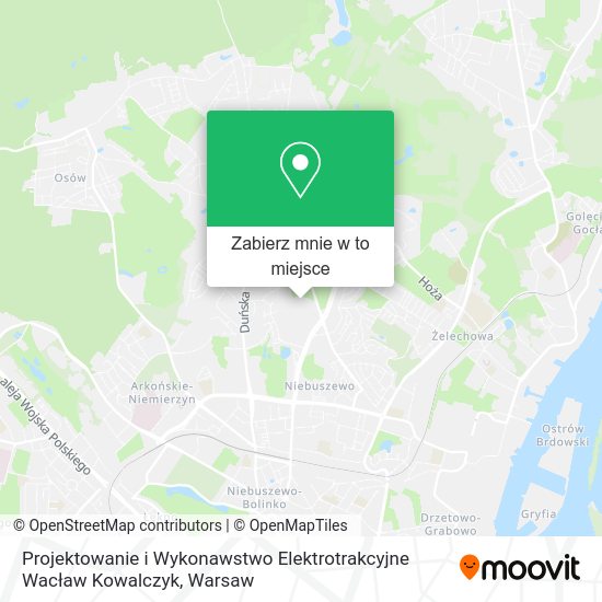 Mapa Projektowanie i Wykonawstwo Elektrotrakcyjne Wacław Kowalczyk