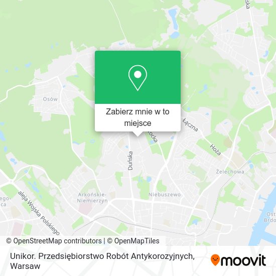 Mapa Unikor. Przedsiębiorstwo Robót Antykorozyjnych