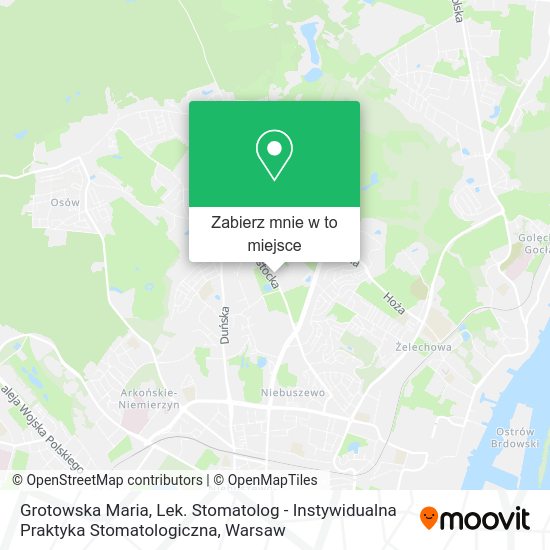 Mapa Grotowska Maria, Lek. Stomatolog - Instywidualna Praktyka Stomatologiczna