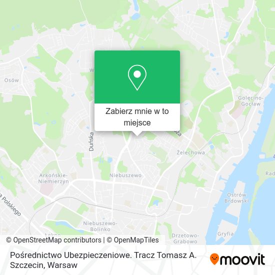 Mapa Pośrednictwo Ubezpieczeniowe. Tracz Tomasz A. Szczecin