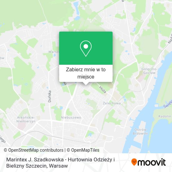 Mapa Marintex J. Szadkowska - Hurtownia Odzieży i Bielizny Szczecin