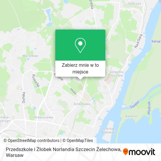 Mapa Przedszkole i Żłobek Norlandia Szczecin Żelechowa