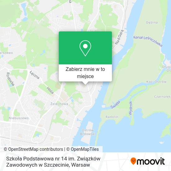 Mapa Szkoła Podstawowa nr 14 im. Związków Zawodowych w Szczecinie