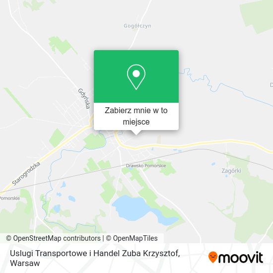 Mapa Uslugi Transportowe i Handel Zuba Krzysztof