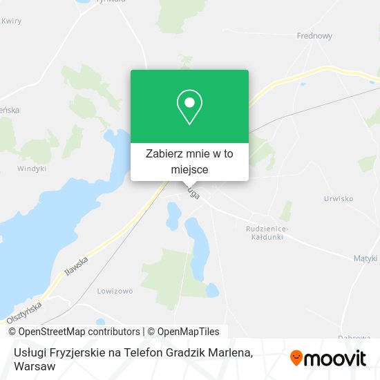 Mapa Usługi Fryzjerskie na Telefon Gradzik Marlena