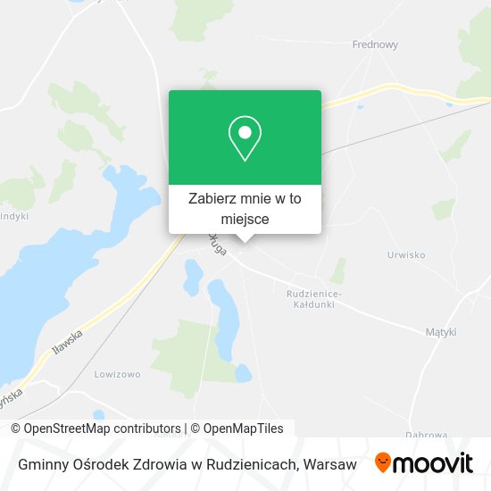 Mapa Gminny Ośrodek Zdrowia w Rudzienicach