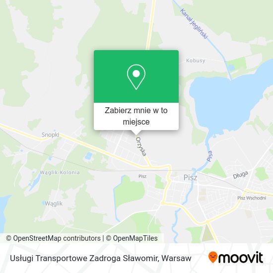 Mapa Usługi Transportowe Zadroga Sławomir