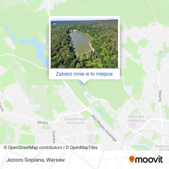 Mapa Jezioro Goplana