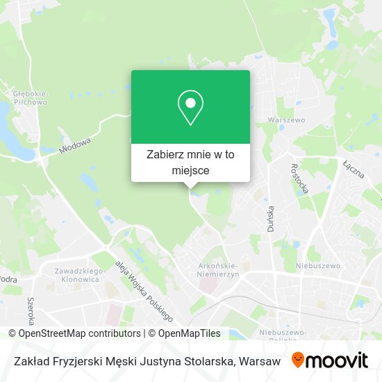 Mapa Zakład Fryzjerski Męski Justyna Stolarska