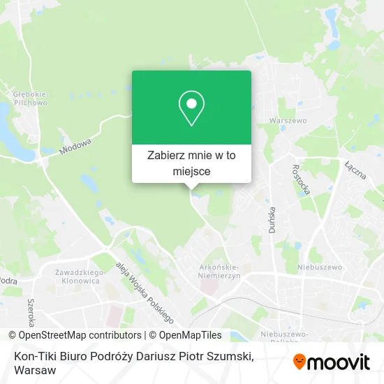 Mapa Kon-Tiki Biuro Podróży Dariusz Piotr Szumski