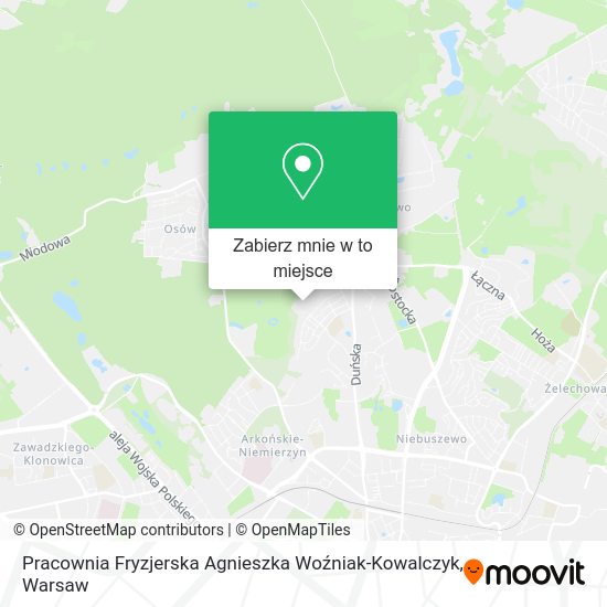 Mapa Pracownia Fryzjerska Agnieszka Woźniak-Kowalczyk