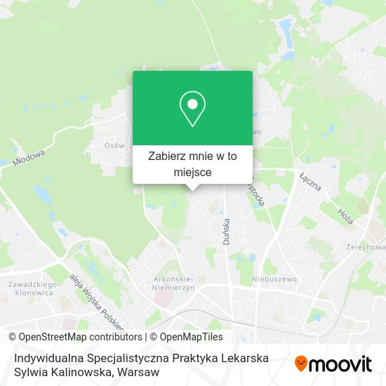 Mapa Indywidualna Specjalistyczna Praktyka Lekarska Sylwia Kalinowska