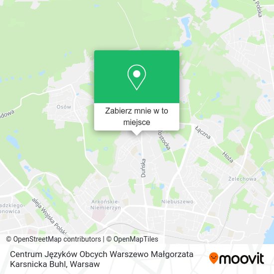 Mapa Centrum Języków Obcych Warszewo Małgorzata Karsnicka Buhl