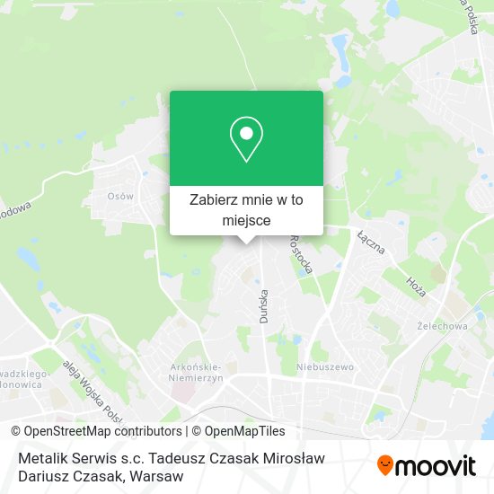 Mapa Metalik Serwis s.c. Tadeusz Czasak Mirosław Dariusz Czasak