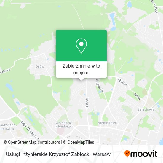 Mapa Usługi Inżynierskie Krzysztof Zabłocki