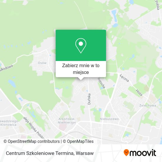 Mapa Centrum Szkoleniowe Termina