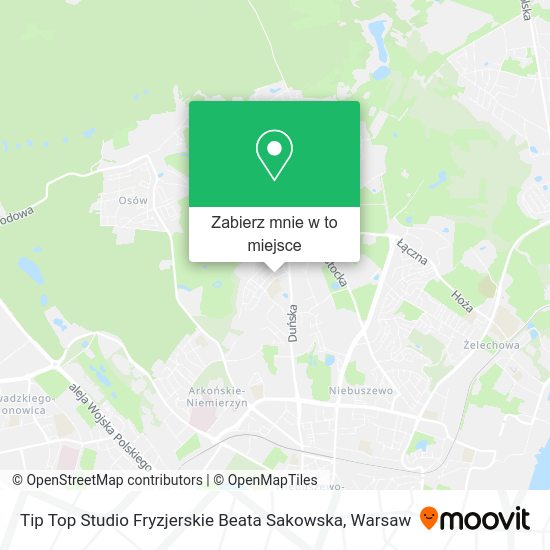 Mapa Tip Top Studio Fryzjerskie Beata Sakowska